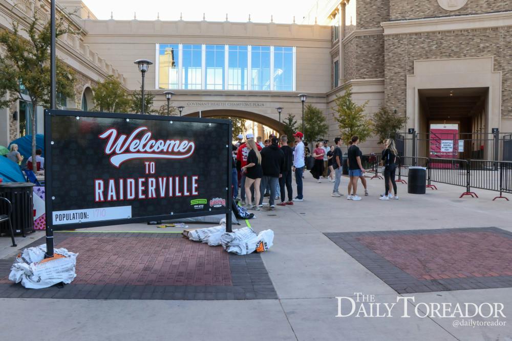 One tent formed Raiderville as students camp out for Tech, BYU showdown ...