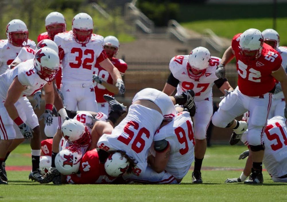Miami RedHawks had a chance to for some friendly competition during the annual Red and White game, or the spring game, which took place at Yager Stadium on April 10. The red team are starters while the white team are backups.