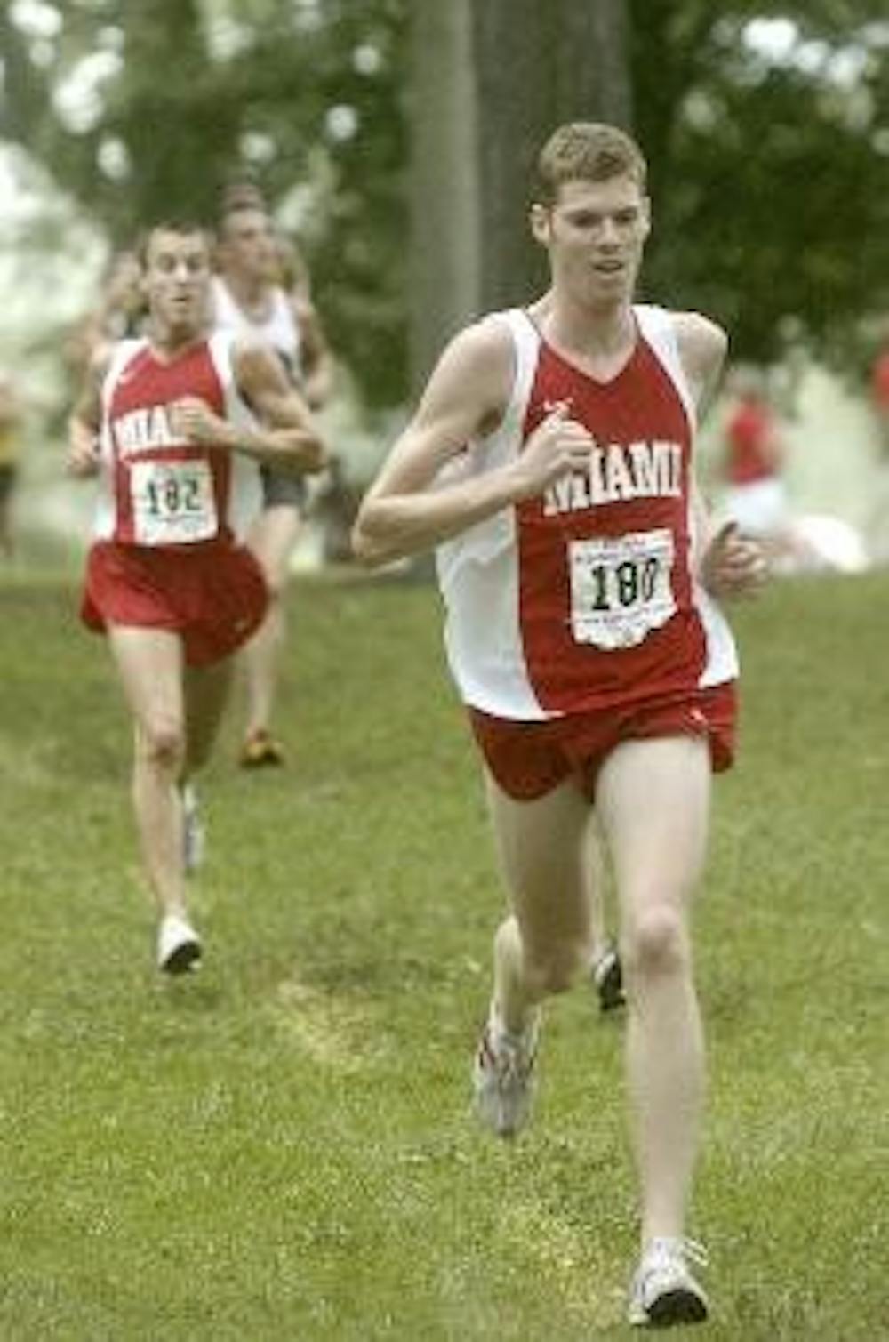 Pat Sovacool, seen here at the Miami Invitational, has finished in the top three in both of the Miami men's cross country meets in 2006.