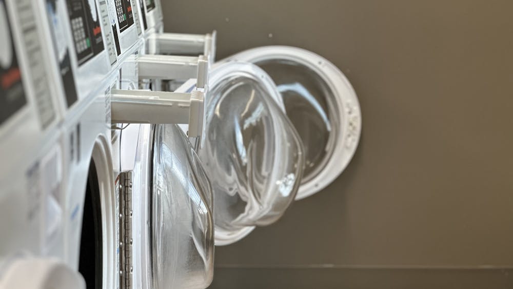 A few laundry machines are open and ready for use in Minnich Hall.