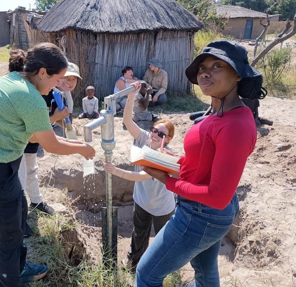Teryn Scott participated in a research project in Zambia, studying water contamination in peri-urban communities.