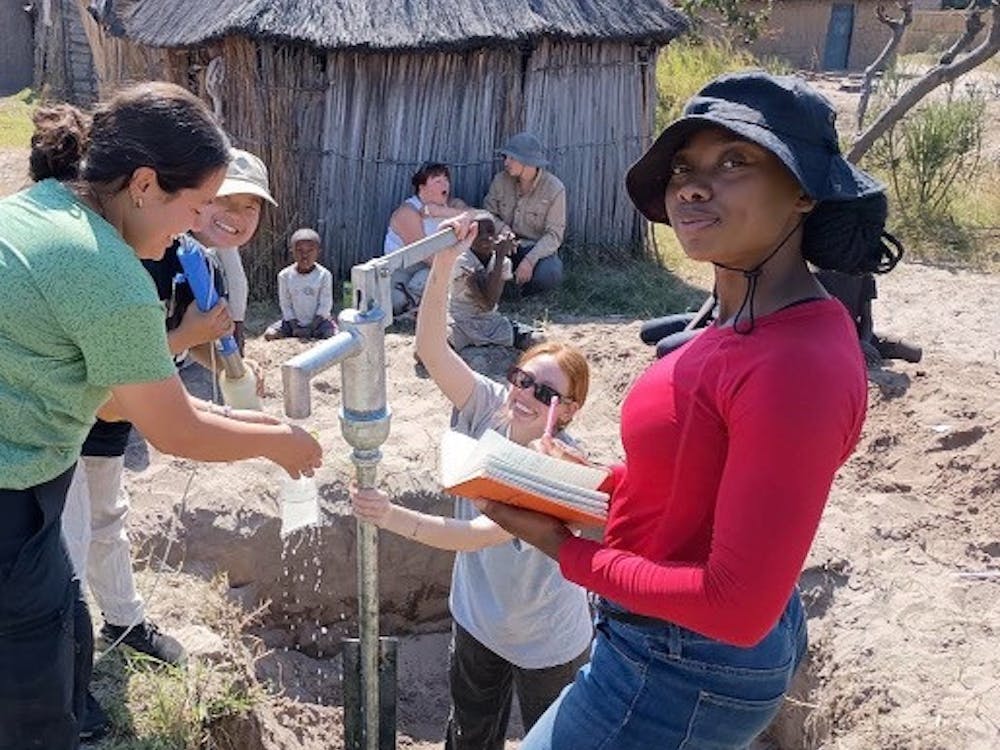 Teryn Scott participated in a research project in Zambia, studying water contamination in peri-urban communities.
