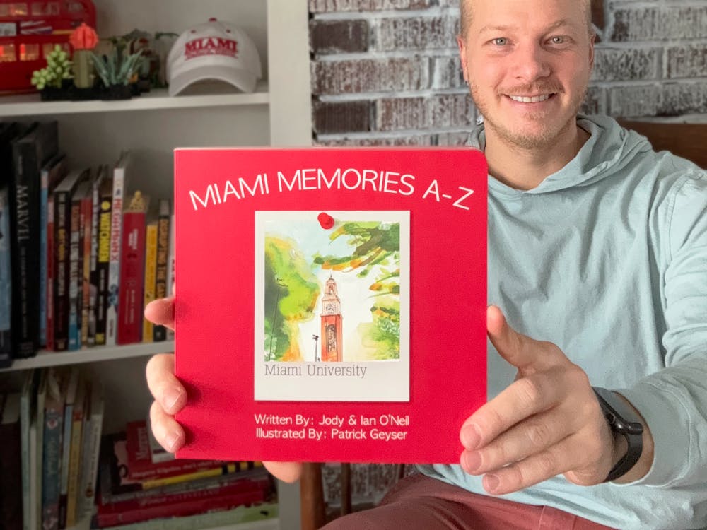 Miami alum Patrick Geyser illustrated "Miami Memories A-Z," a children's book written by alumni Ian and Jody O'Neil.