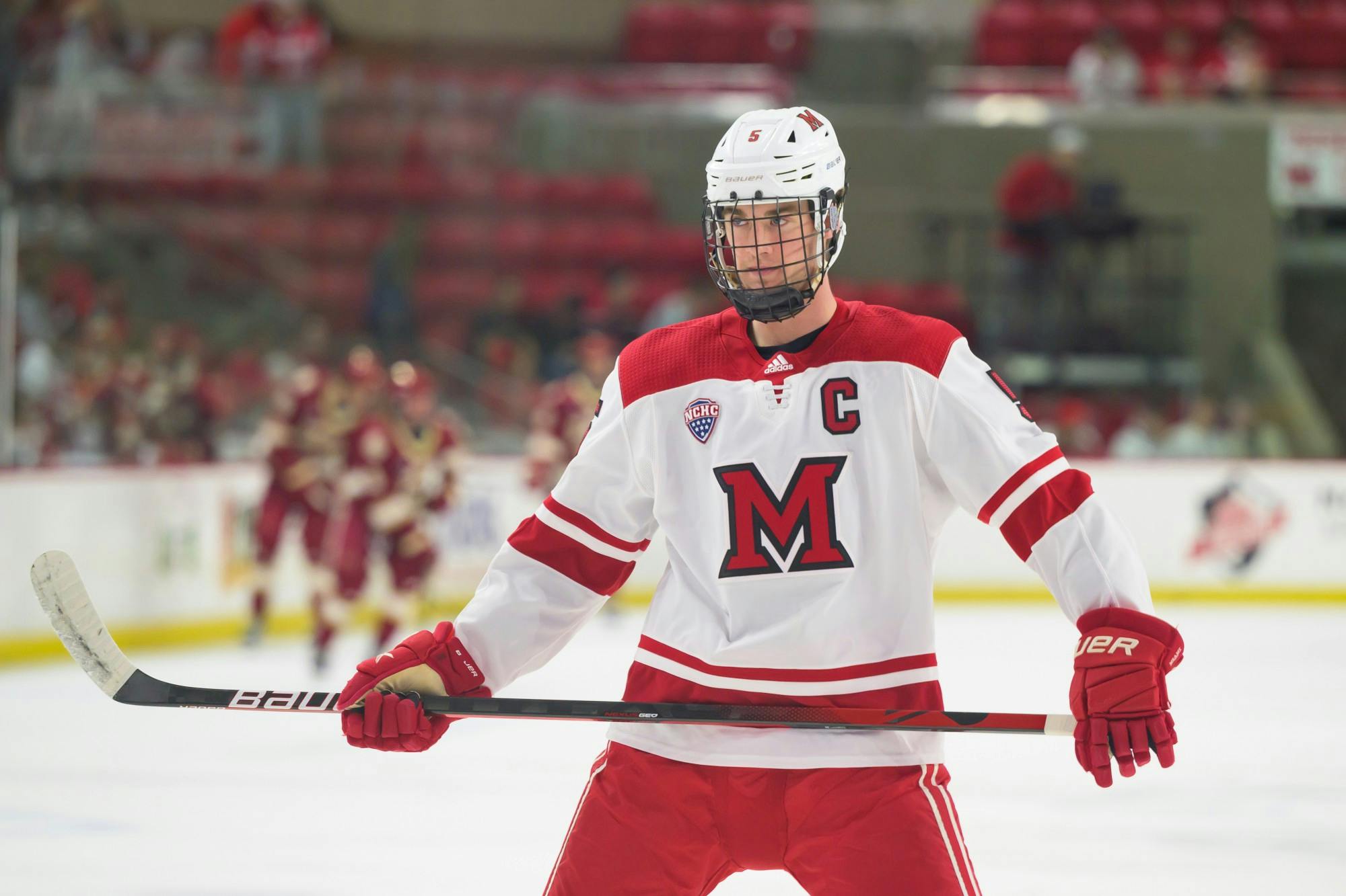 Jack Clement ﻿is the captain of the 2022-23 Miami RedHawks hockey team