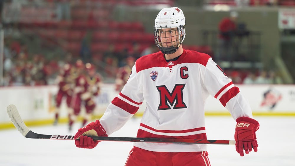 Jack Clement ﻿is the captain of the 2022-23 Miami RedHawks hockey team