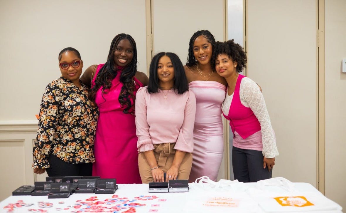 Author Ray&#x27;Aunnah Tillis (left) stands with other members of Black Women Empowered. Photo provided by Ray&#x27;Aunnah Tillis.﻿
