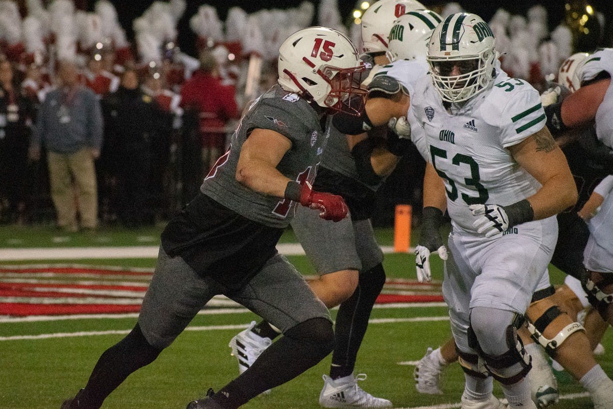 Matt Salopek leads the RedHawks with 51 solo tackles in 2022.