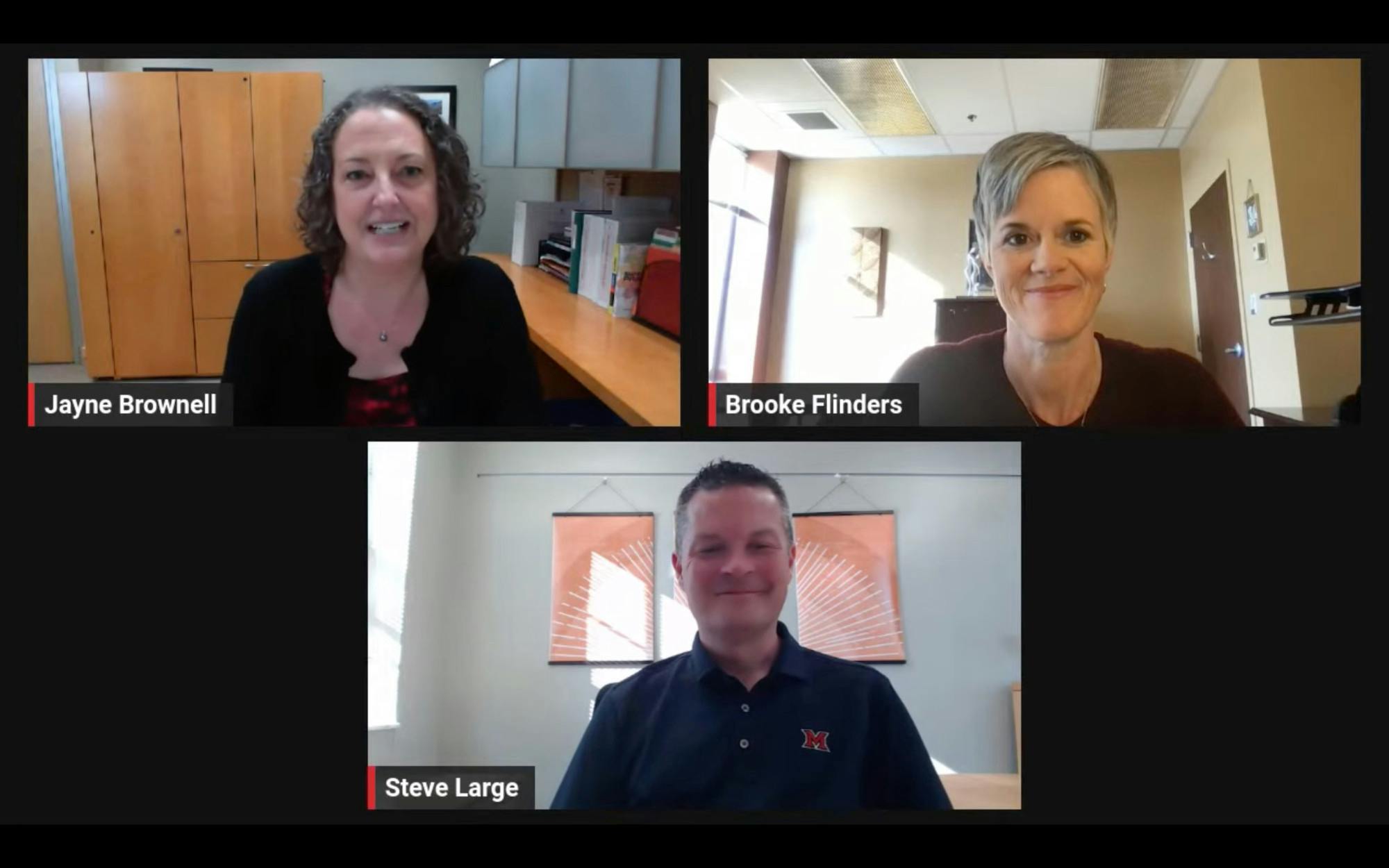 Jayne Brownell and Brooke Flinders were co-chairs of the Mental Health Task Force for the past year, and Steve Large will continue on as chair of a new mental health committee.
