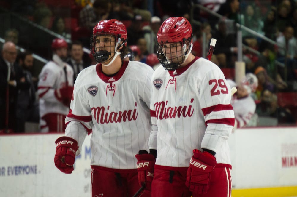 <p>Miami University hockey won&#x27;t mandate neck guards for players, but the staff has provided them to players and encourages their use.</p>