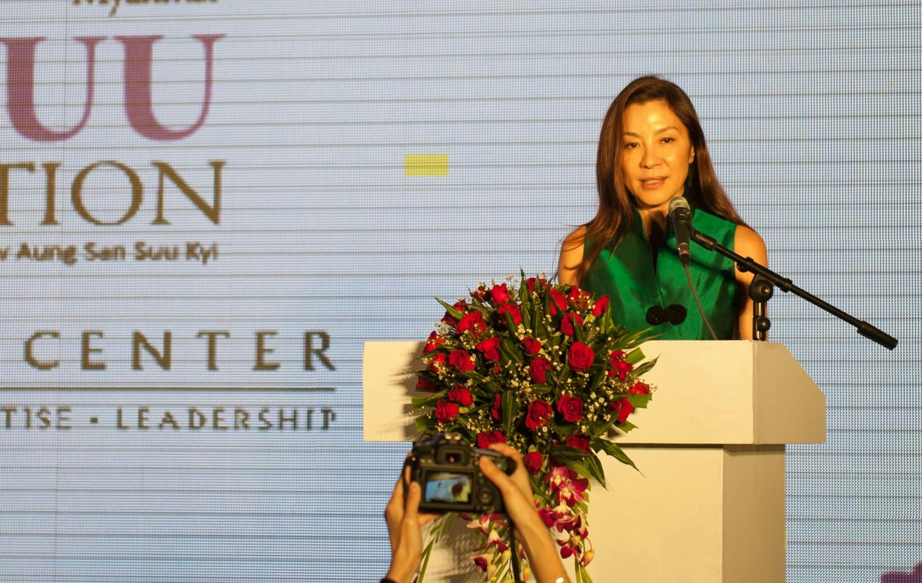 Michelle Yeah stars as Evelyn Wang in "Everything, Everywhere, All At Once," grappling with the IRS and the multiverse.