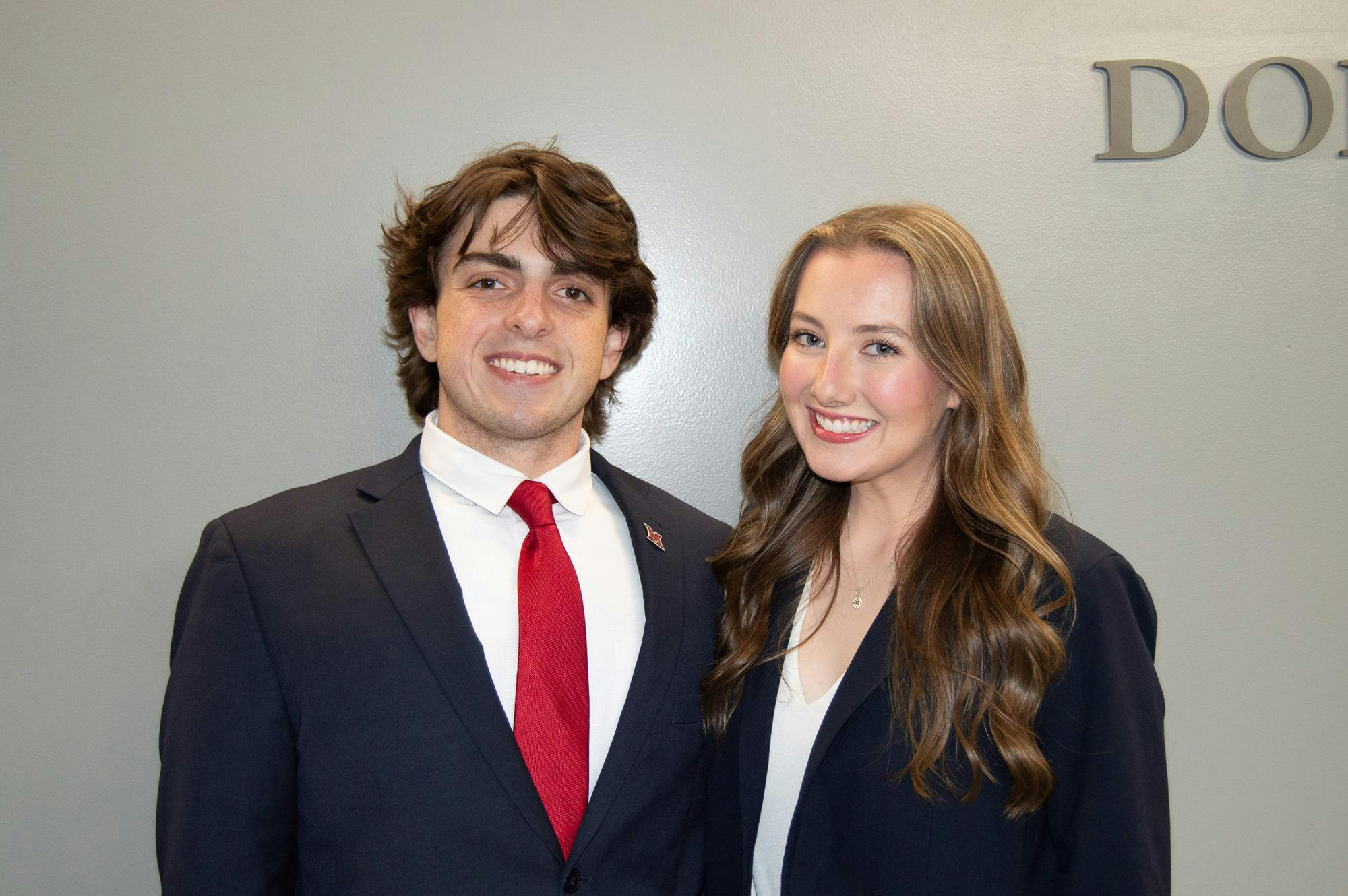 Charlie Merrill and Susanne Morrissey are the Miami University Student Body President and Vice President for the 2026-2027 academic year.