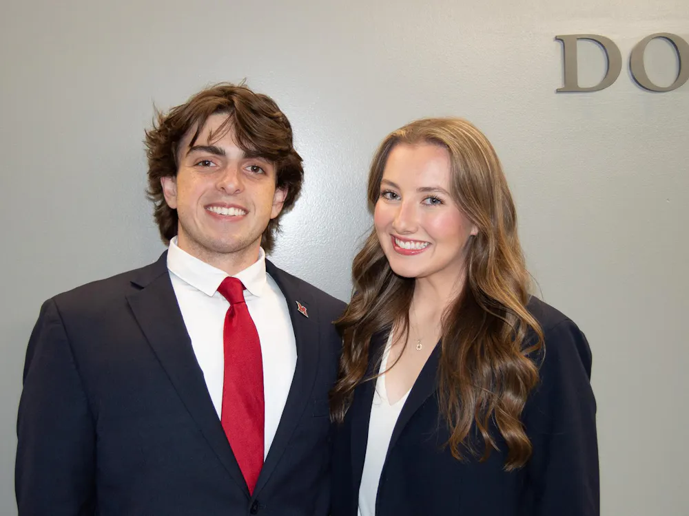 Charlie Merrill and Susanne Morrissey are the Miami University Student Body President and Vice President for the 2026-2027 academic year.