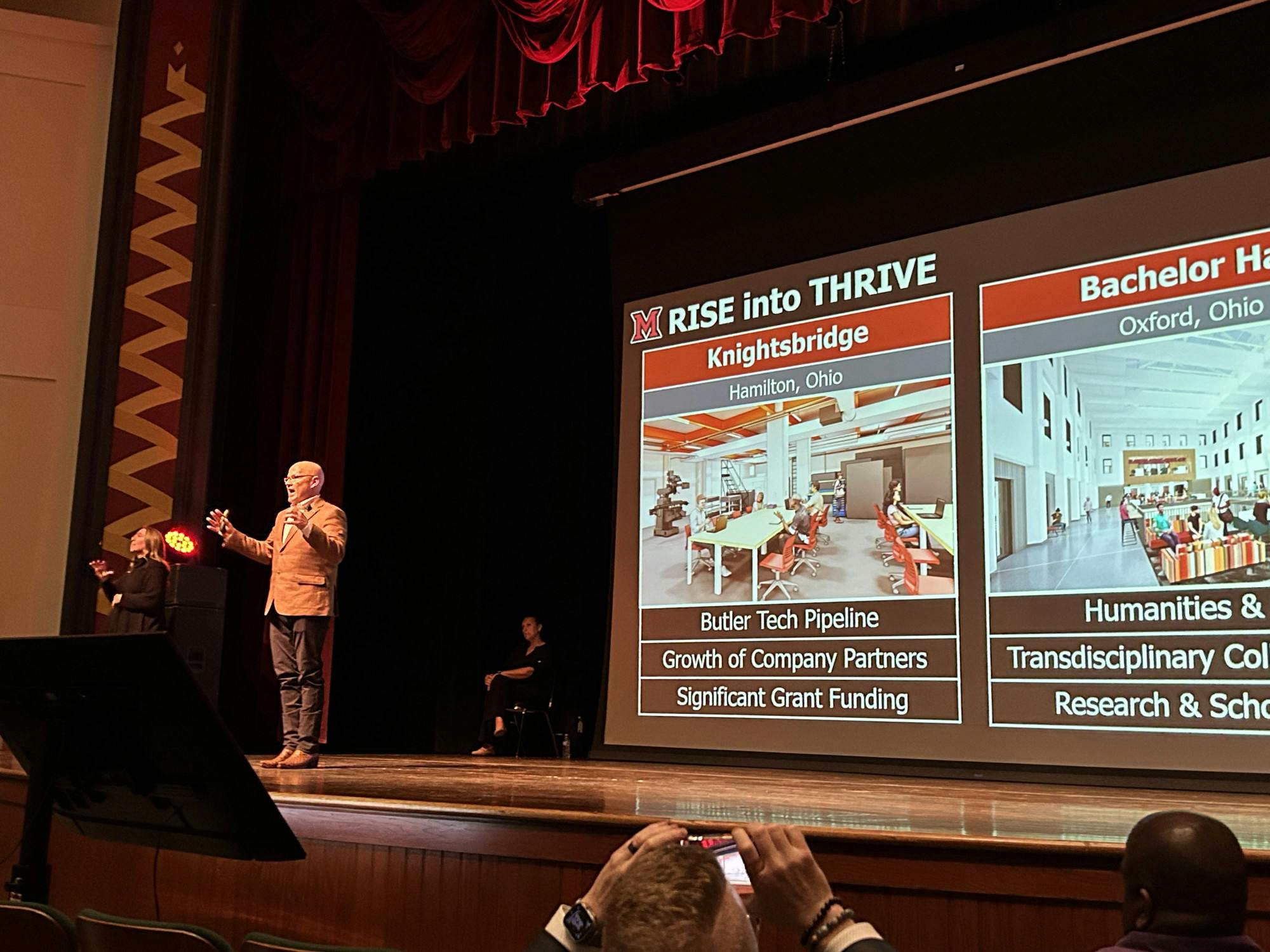 President Gregory Crawford talks about MiamiTHRIVE during the University Update on April 2.