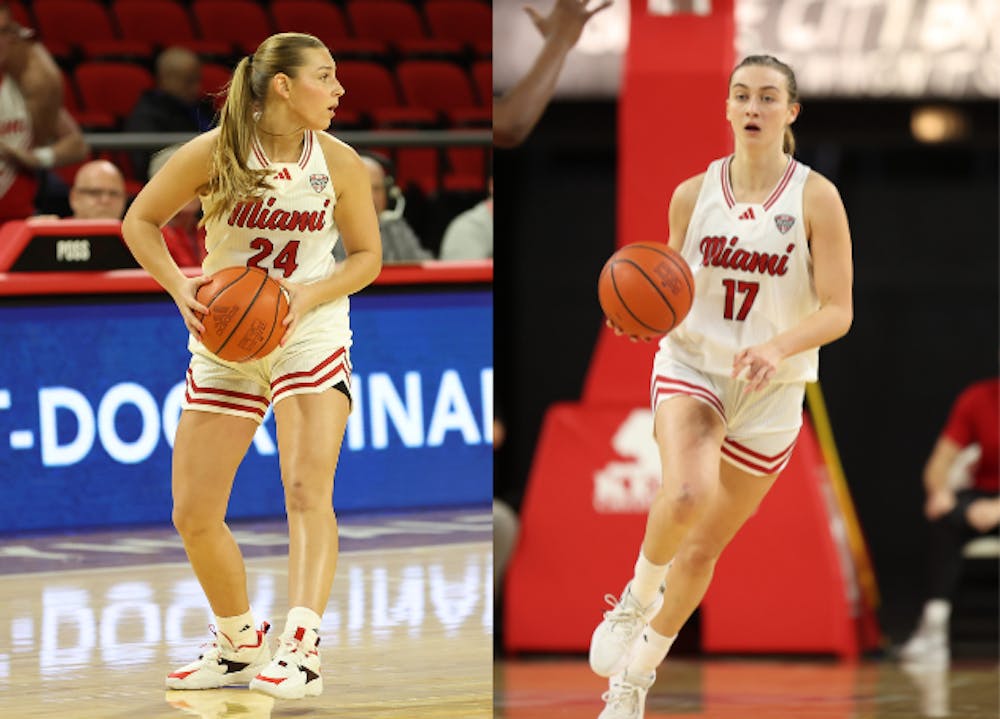 Miami University women&#x27;s basketball first-years Maddy Huhn (left) and Núria Jurjo ﻿(right) both had long roads to Oxford.
