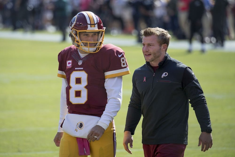 <p>Miami alum Sean McVay (pictured, right) will be making his second Super Bowl appearance.</p>