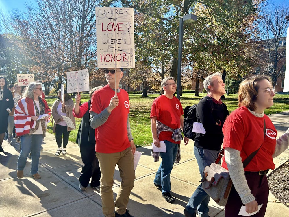 Miami University's FAM held a march on its 438th day of negotiating contracts with administration.