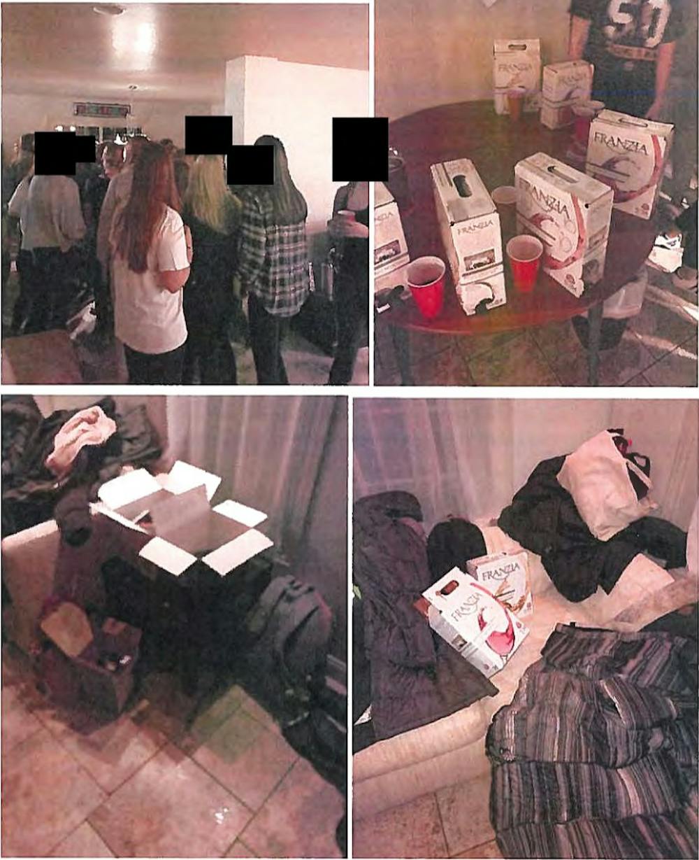 Photos attached to redacted report about the Feb. 10 Phi Mu report.