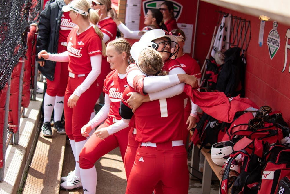 Miami's dugout following a homerun last season.