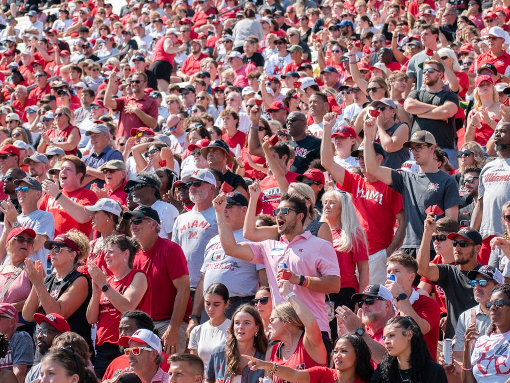 The crowd was fired up to see a good game between the RedHawks and the Bearcats.