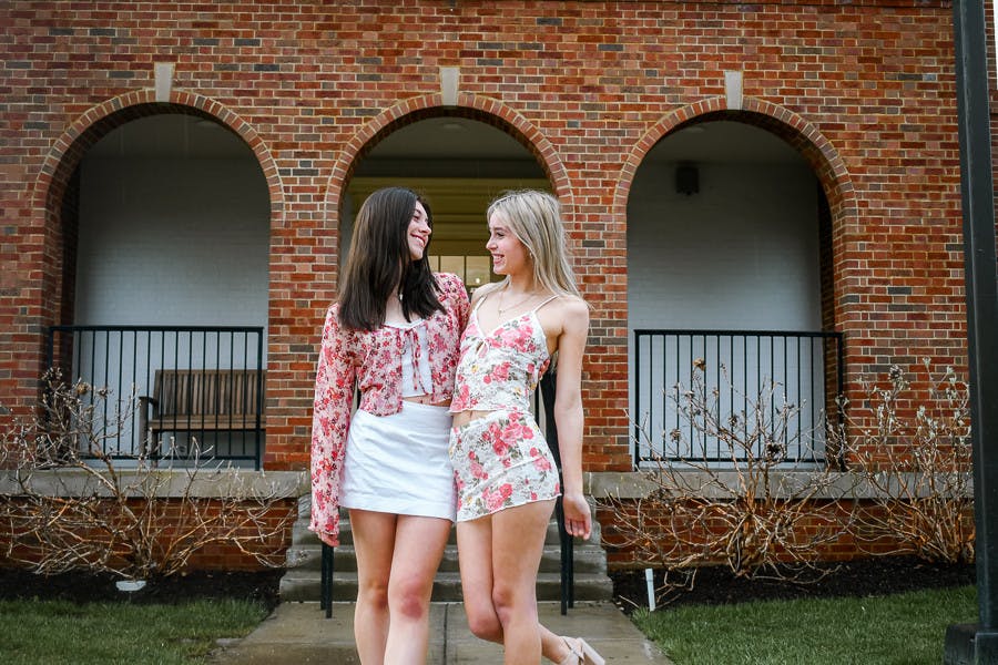 Lee and Julia Keto wear floral prints.