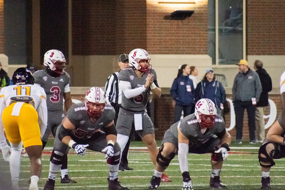 Quarterback Brett Gabbert behind center against Kent State last Wednesday. Gabbert threw for 202 yards and two touchdowns