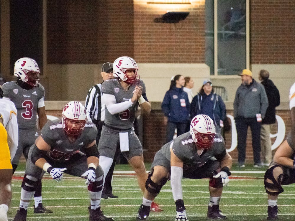Quarterback Brett Gabbert behind center against Kent State last Wednesday. Gabbert threw for 202 yards and two touchdowns