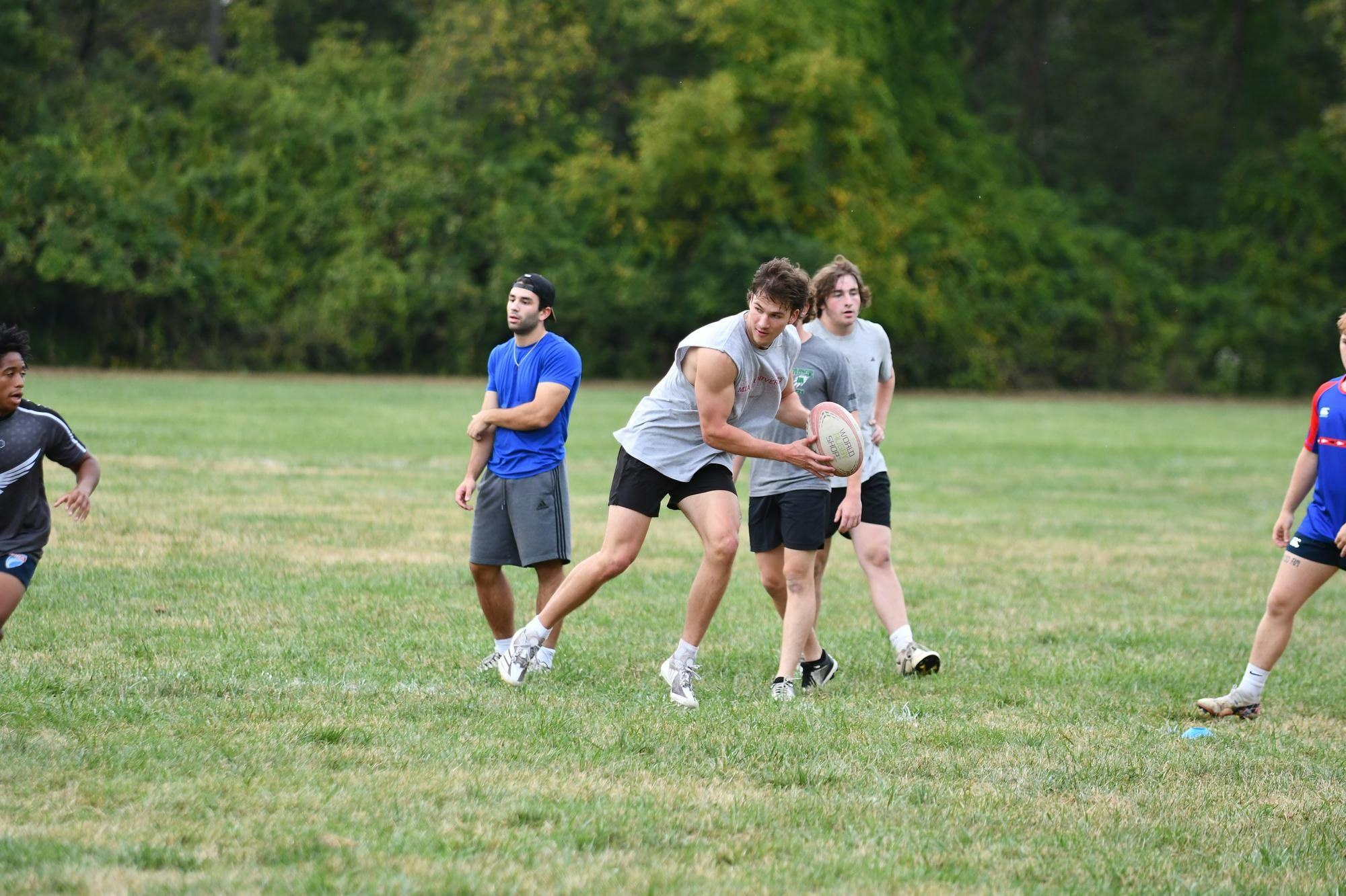The Miami club rugby team practices at Ditmer Field on Sept. 23