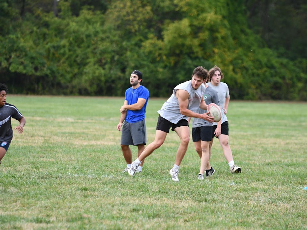 The Miami club rugby team practices at Ditmer Field on Sept. 23