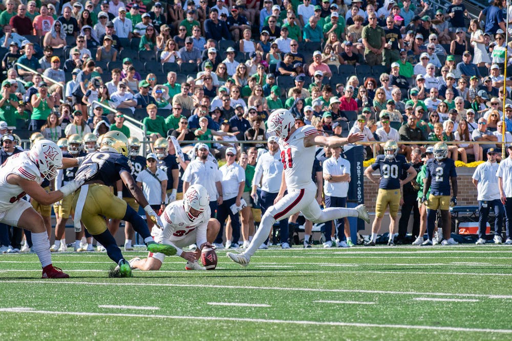 Dzioban put up the RedHawks' only points against the University Notre Dame Fighting Irish on Sept. 21