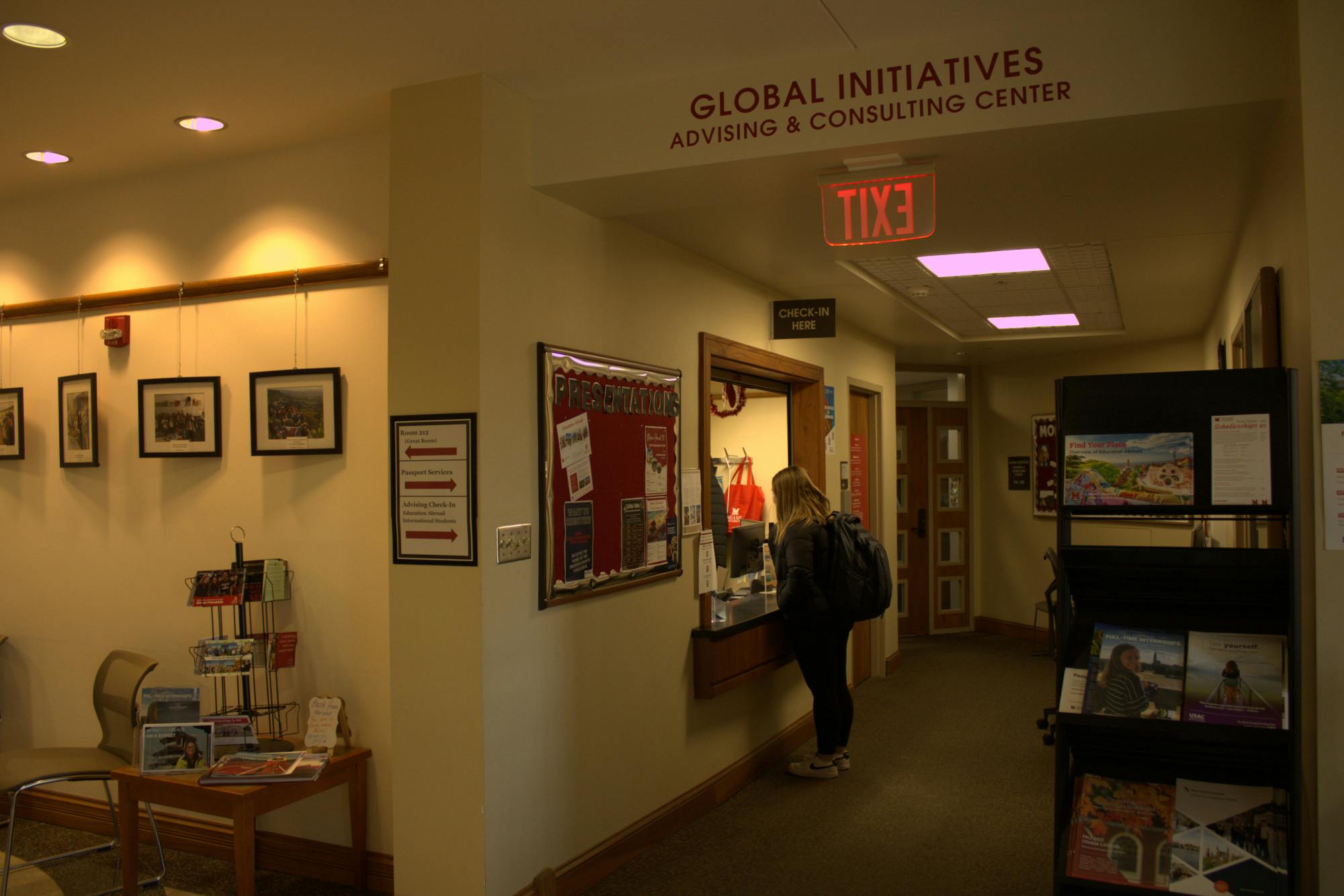 Study abroad students are regulars in MacMillan Hall.