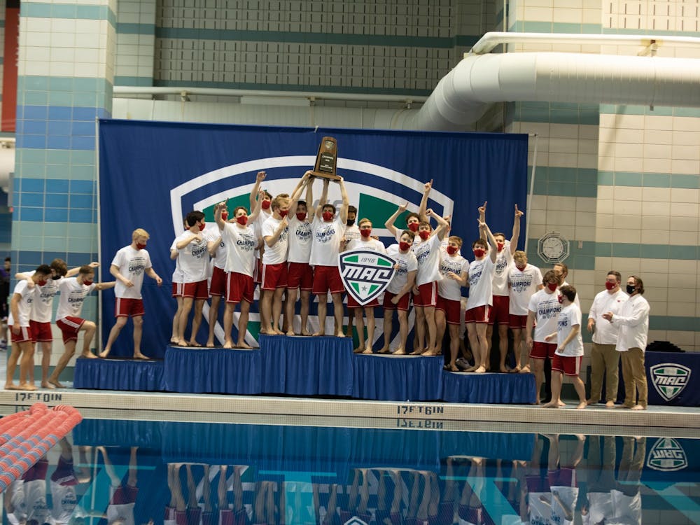 2021 MAC Mens Swimming Championships - photo by Anna Kramig