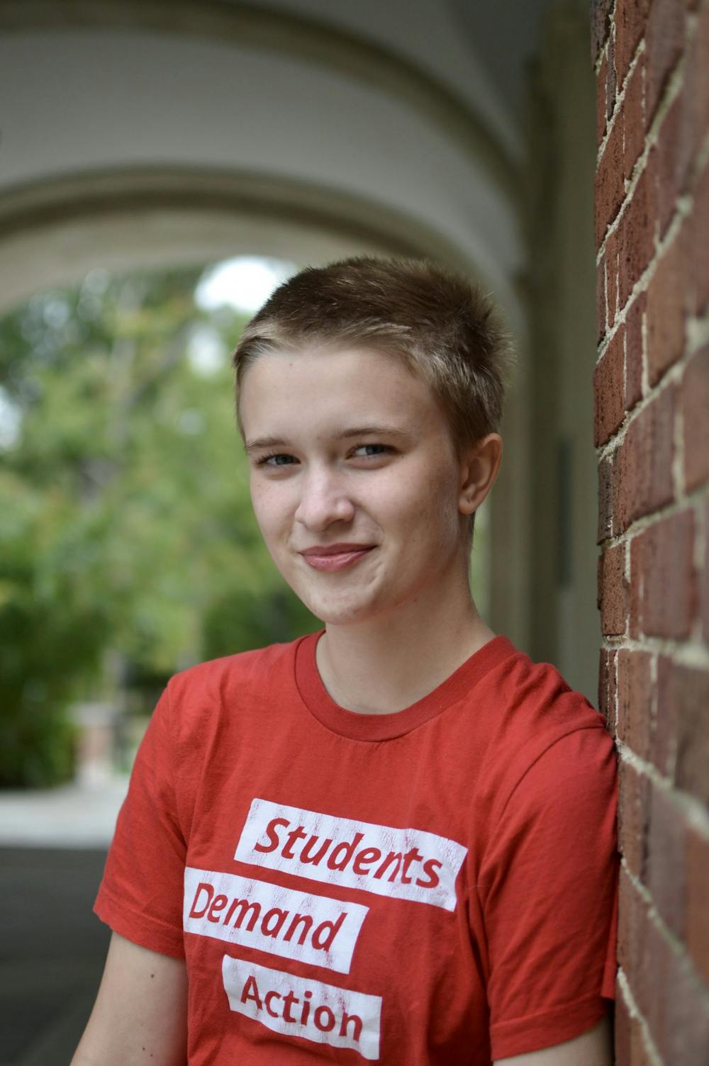 Peren Tiemann has been active in the activist group Students Demand Action for over four years. Now, as a first-year at Miami University, they are still active in the effort to end gun violence in the U.S., and hope to start a Students Demand Action group at Miami.