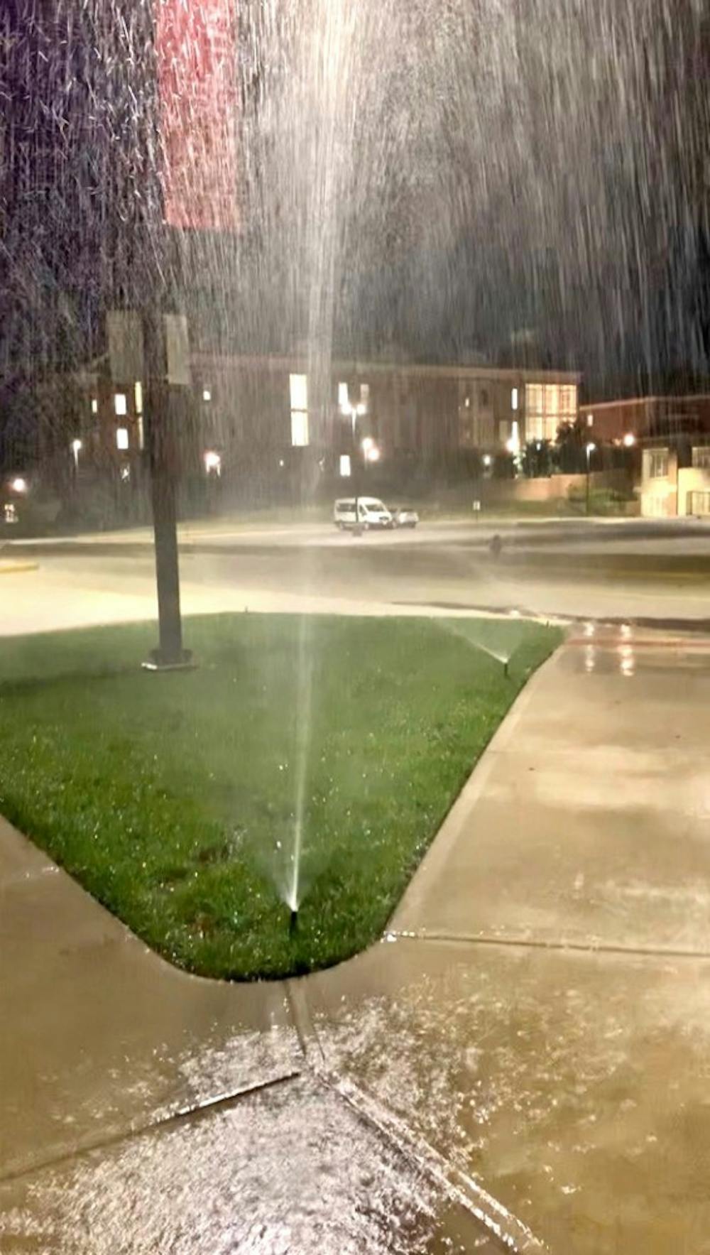 <p>A twitter account popped up to express student concerns over the campus sprinklers. </p>