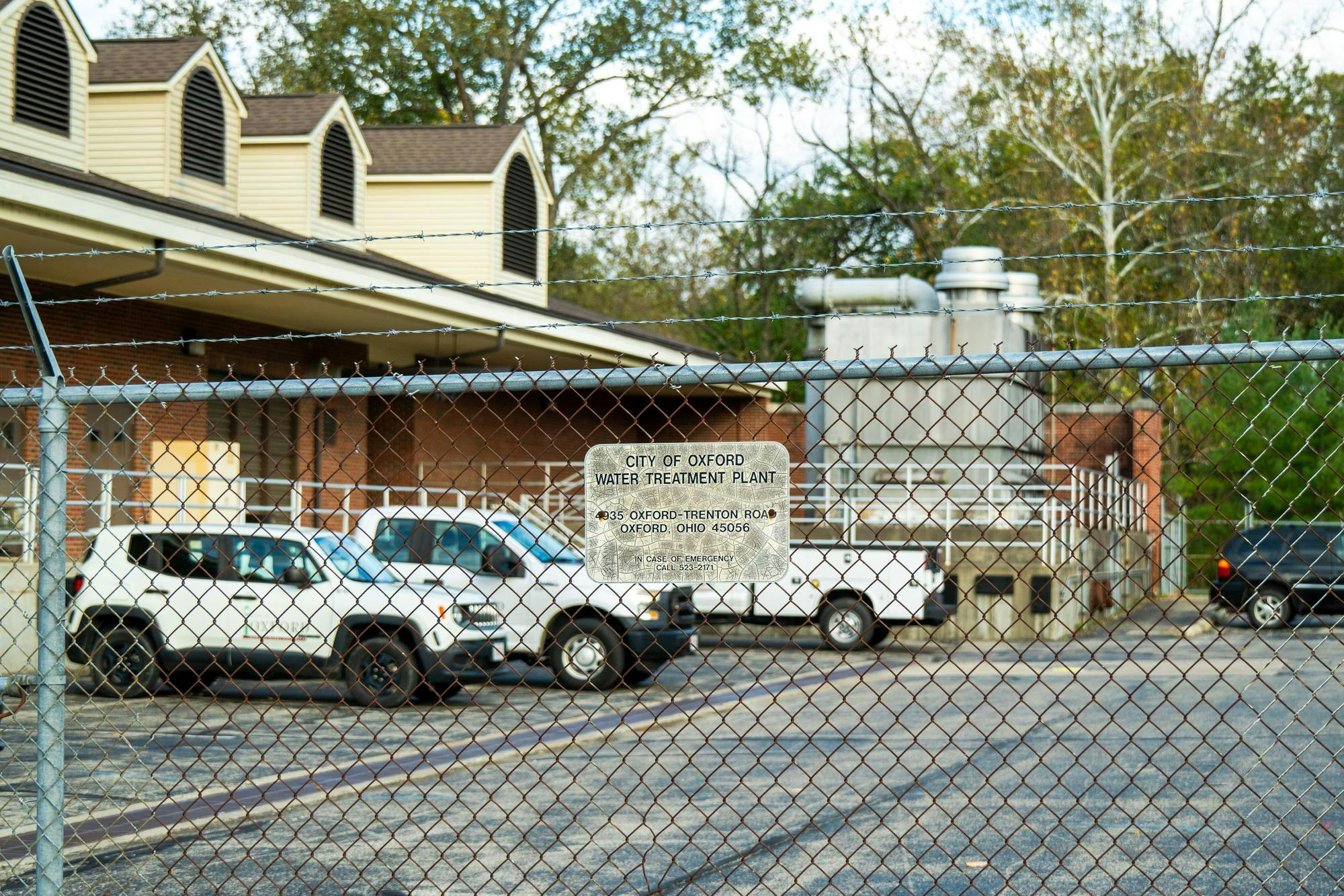 Oxford's water treatment plant maintains the quality of local water and distributes it to over 20,000 customers. 