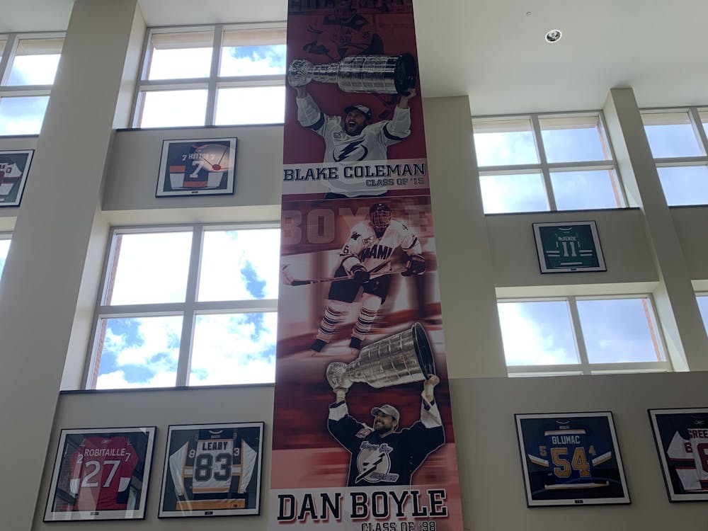 Blake Coleman and Dan Boyle are two of six former RedHawks to win a Stanley Cup. Both did it with the Tampa Bay Lightning.﻿