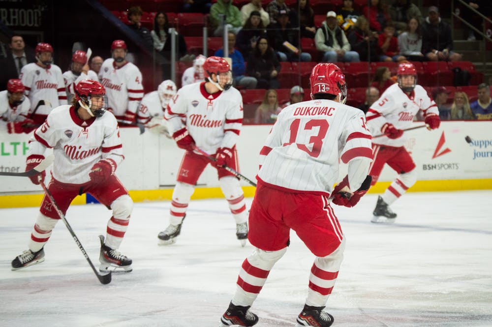 <p>Miami hockey is trying to bounce back from a four-game losing streak in a series against North Dakota</p>
