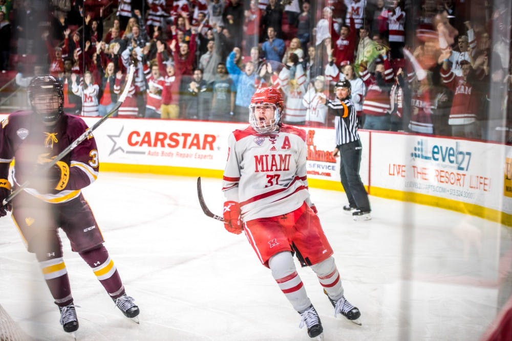 Junior forward Josh Melnick. Angelo Gelfuso - The Miami Student. 