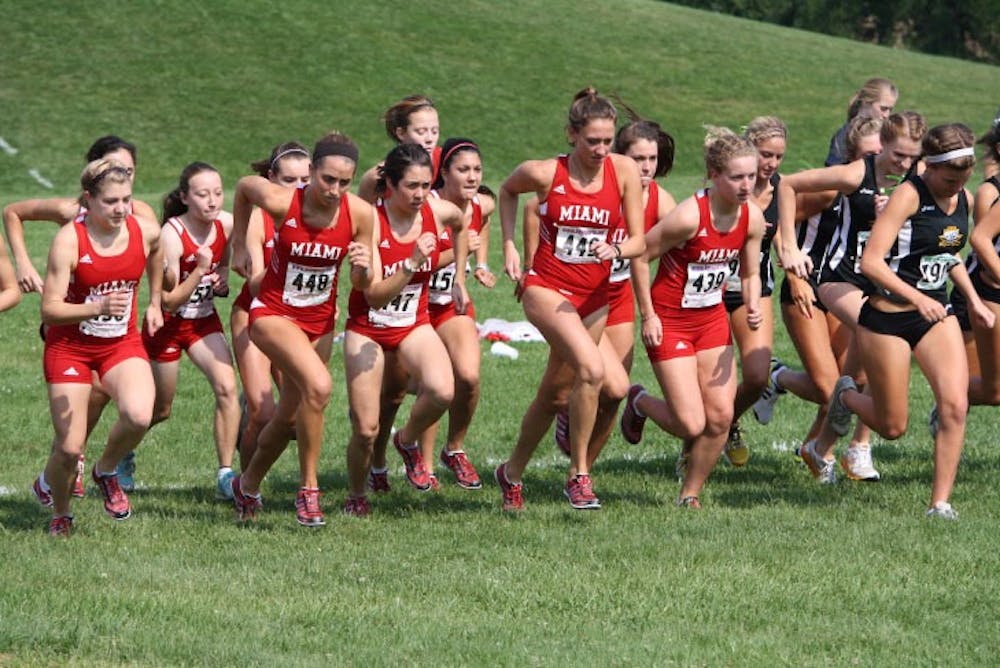 The women’s cross country team begins their race at the Pre-NCAA Invitational Oct. 17, 2009.