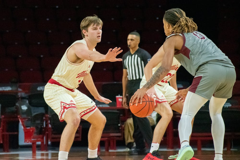 Peter Suder earlier this season against Maryland Eastern Shore. Suder scored a career-high 42 points against Air Force on Dec. 2