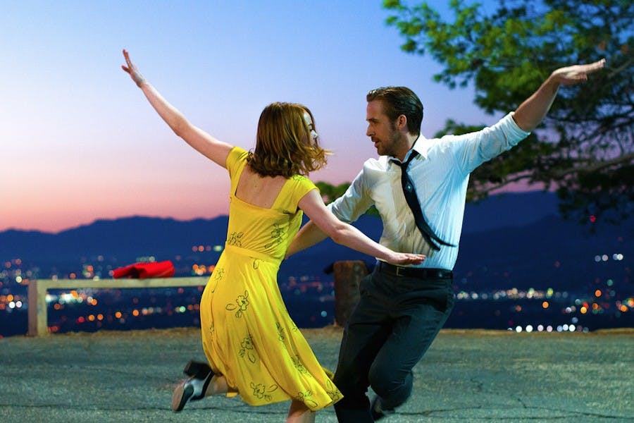 Emma Stone and Ryan Gosling show off their tap-dancing skills and crackling chemistry in "La La Land."