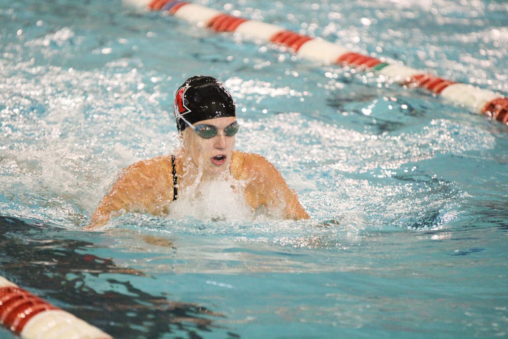 <p>Miami’s women’s swimming and diving team placed second at the MAC championships this year. Photo provided by Lexie Cunningham</p>