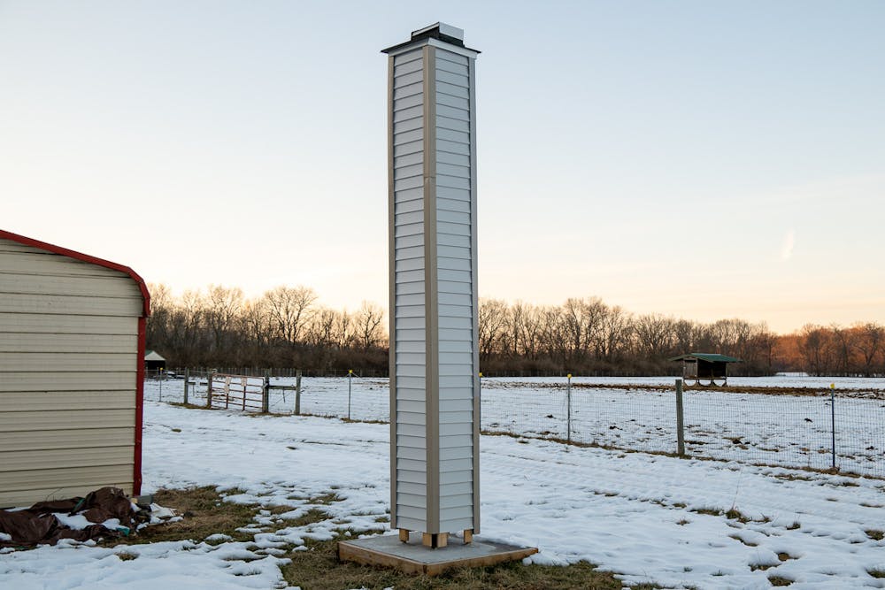 <p>Nestled along the DeWitt Cabin Trail is the newly constructed chimney swift habitat.﻿</p>