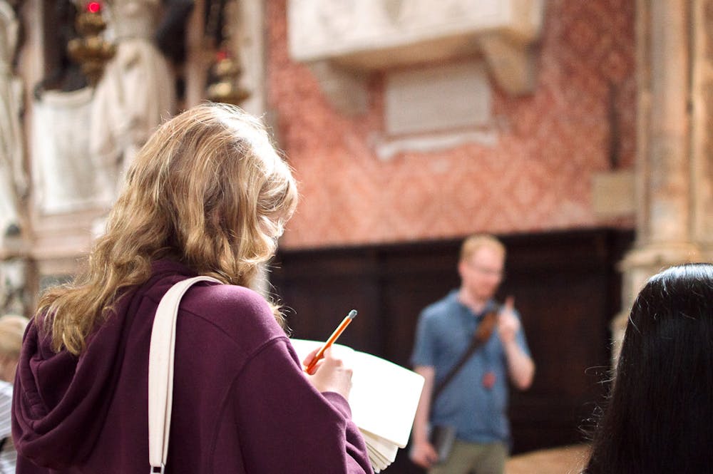 Lauren Jamie, a senior arts managament and entrepreneurship major,  pictured studying abroad in Venice. 