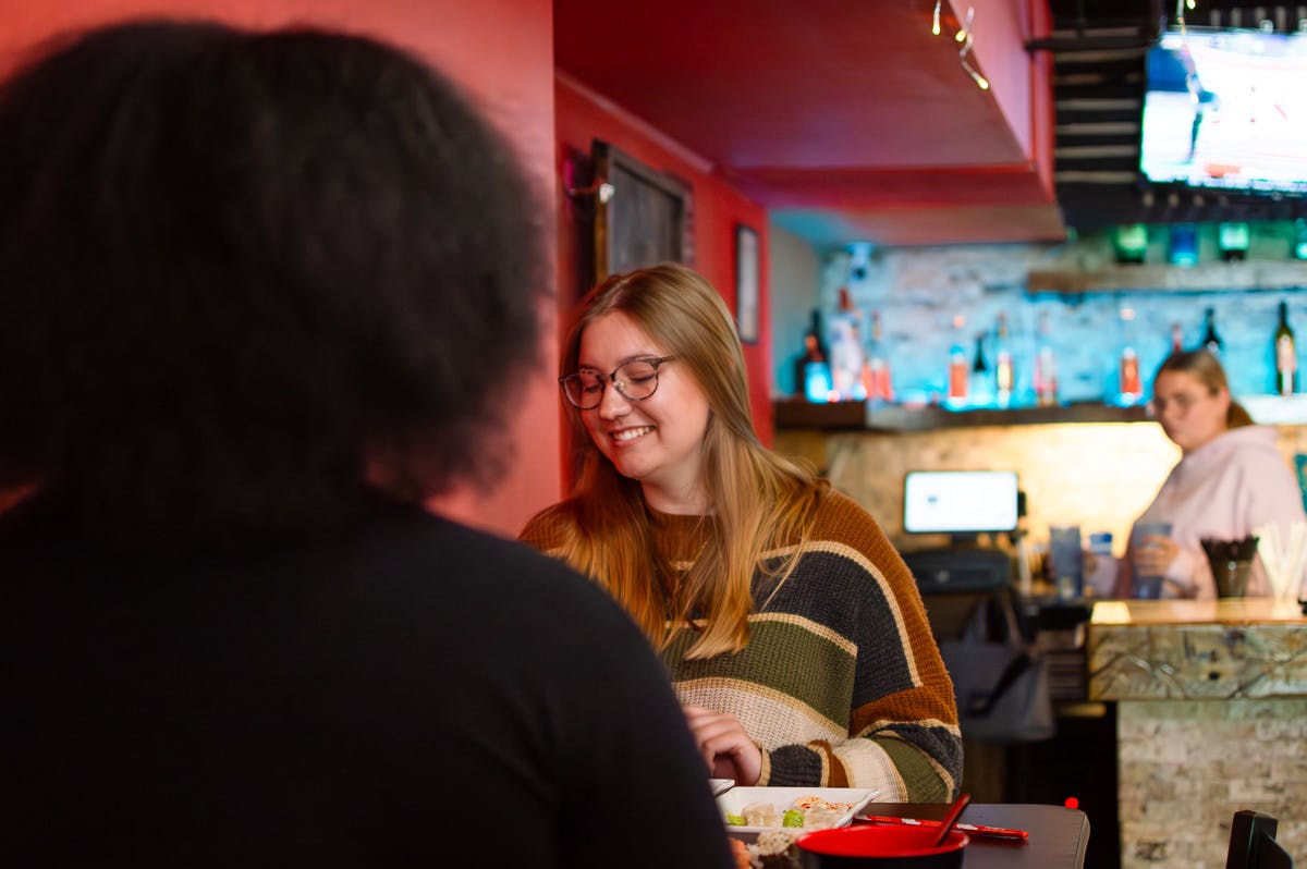 Laura and Bronwynn had their first date at Oxford Sushi King.
