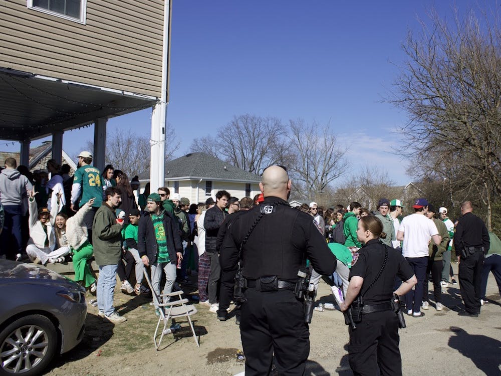 Oxford Police officers tried to find the owners of the house holding a darty.