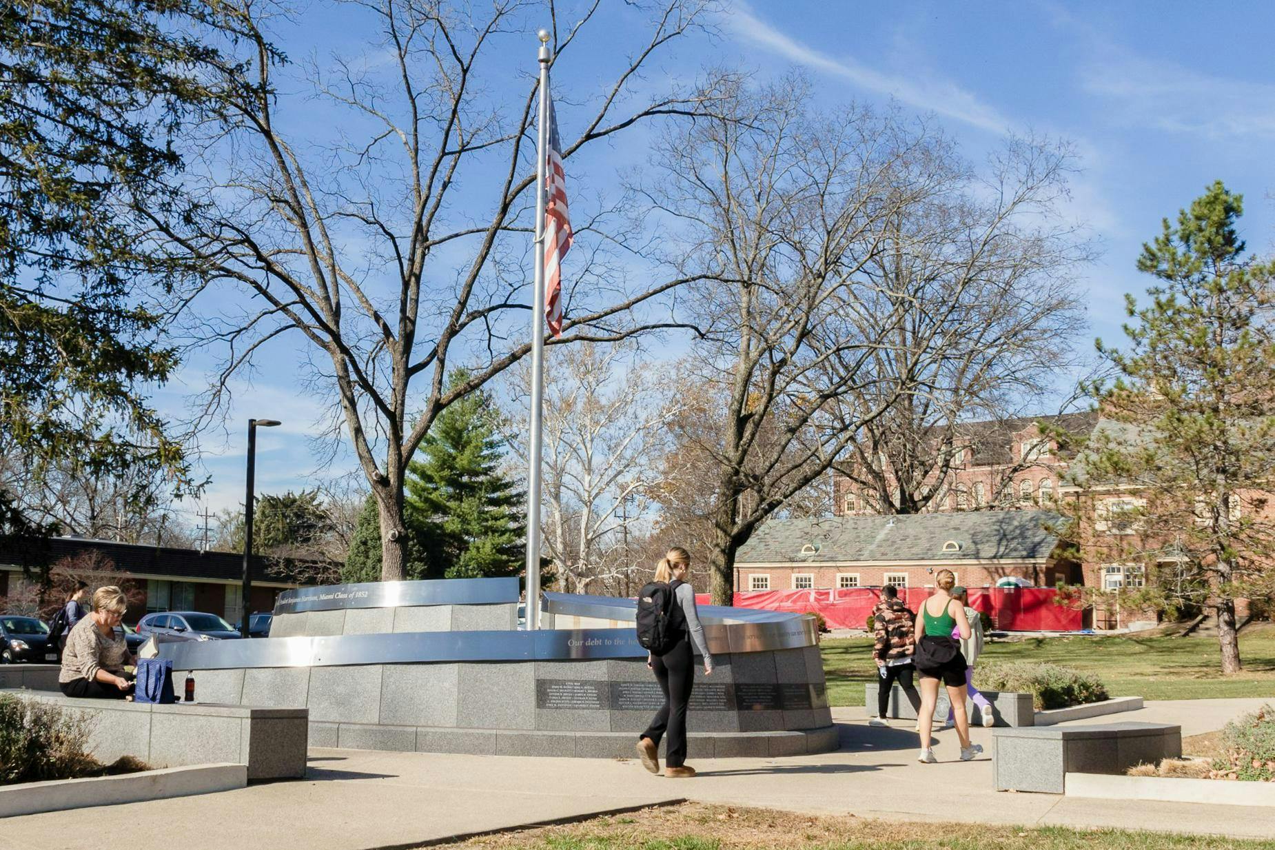 Designed by university architect emeritus Robert Keller, the Tribute acknowledges nearly 8,000 alumni who have served and 279 killed in action or missing in action.