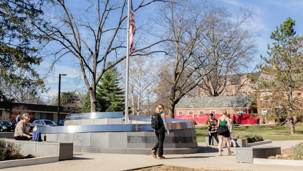 Designed by university architect emeritus Robert Keller, the Tribute acknowledges nearly 8,000 alumni who have served and 279 killed in action or missing in action.