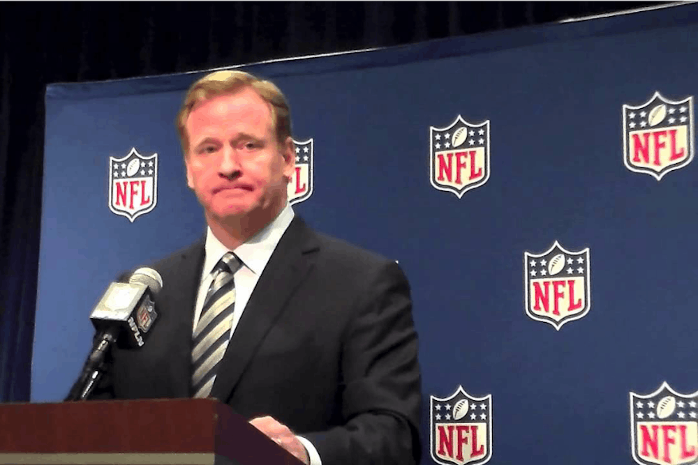 NFL commissioner Roger Goodell announces the first-round picks at each NFL draft.