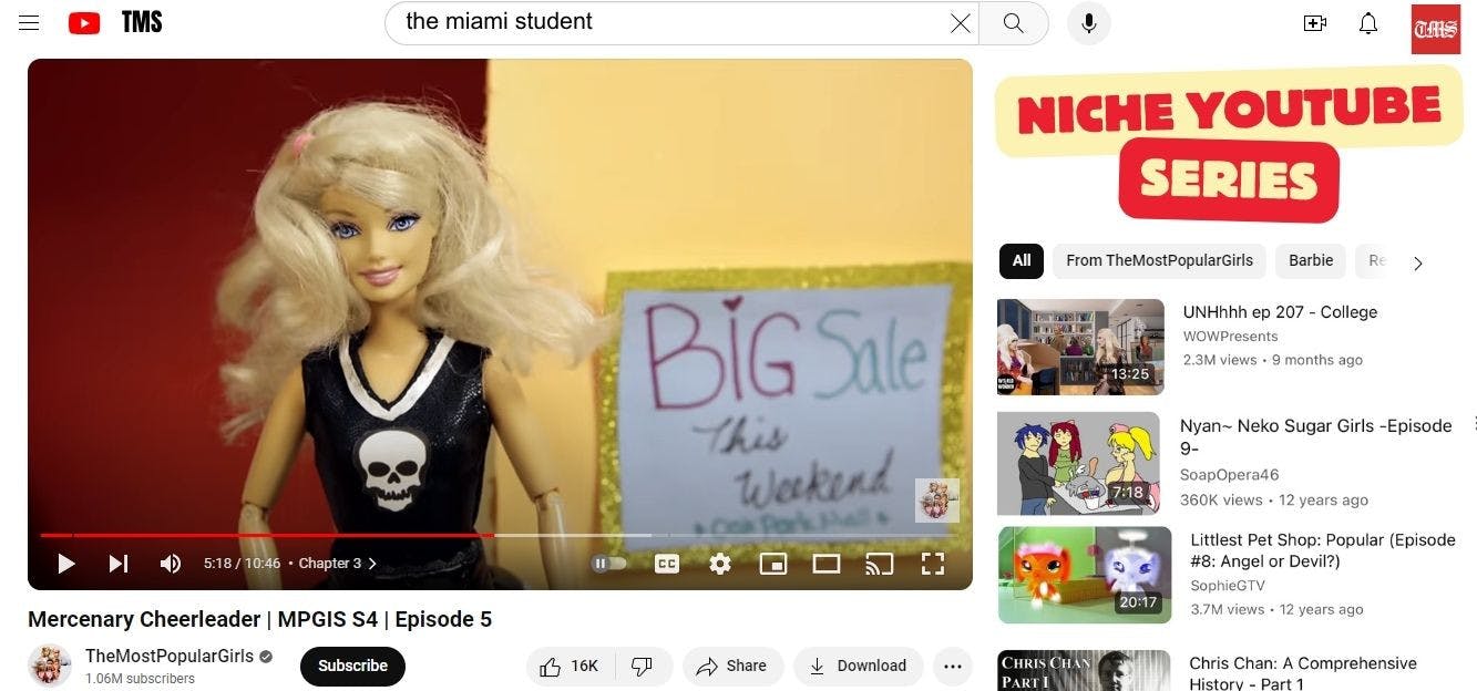 The wonderful world of niche YouTube series The Miami Student