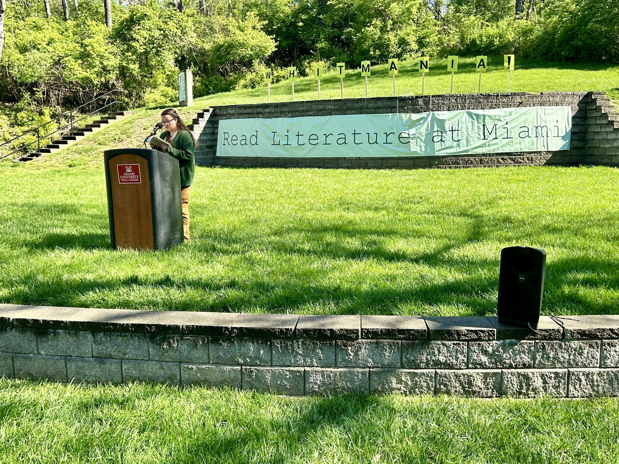 Miami's Literature Program hosted a 12-hour reading of Walt Whitman's "Blades of Grass."